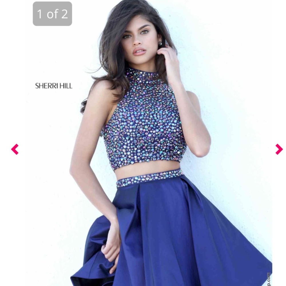 Beautiful Sherri Hill Blue Homecoming Dress!